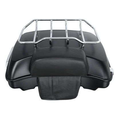 Trunk Backrest Top Rail Mount for Harley Touring (2009–2013) Matte Black