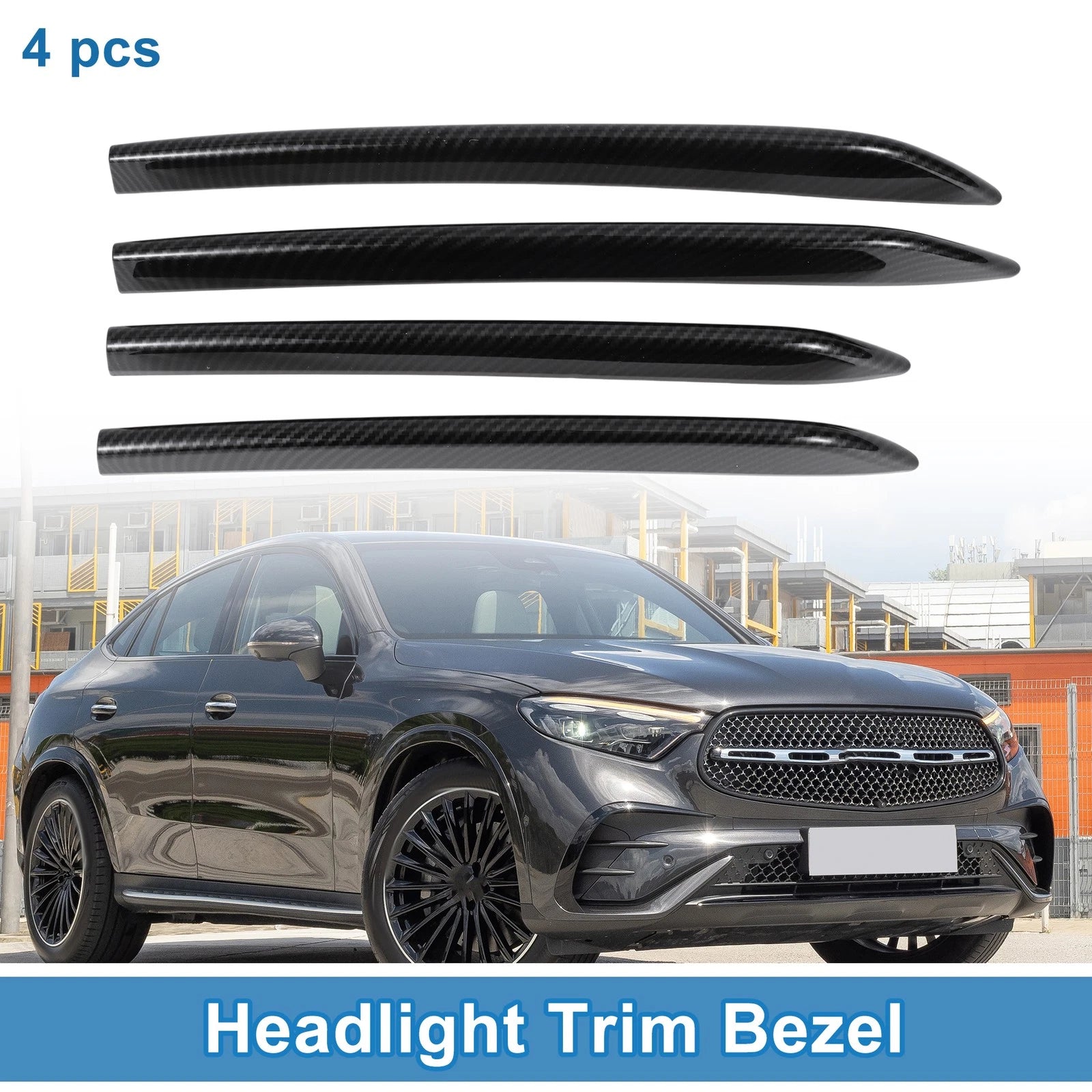 Front Headlight Trim Bezel Set for Mercedes-Benz GLC Class (X253) (4PCS)