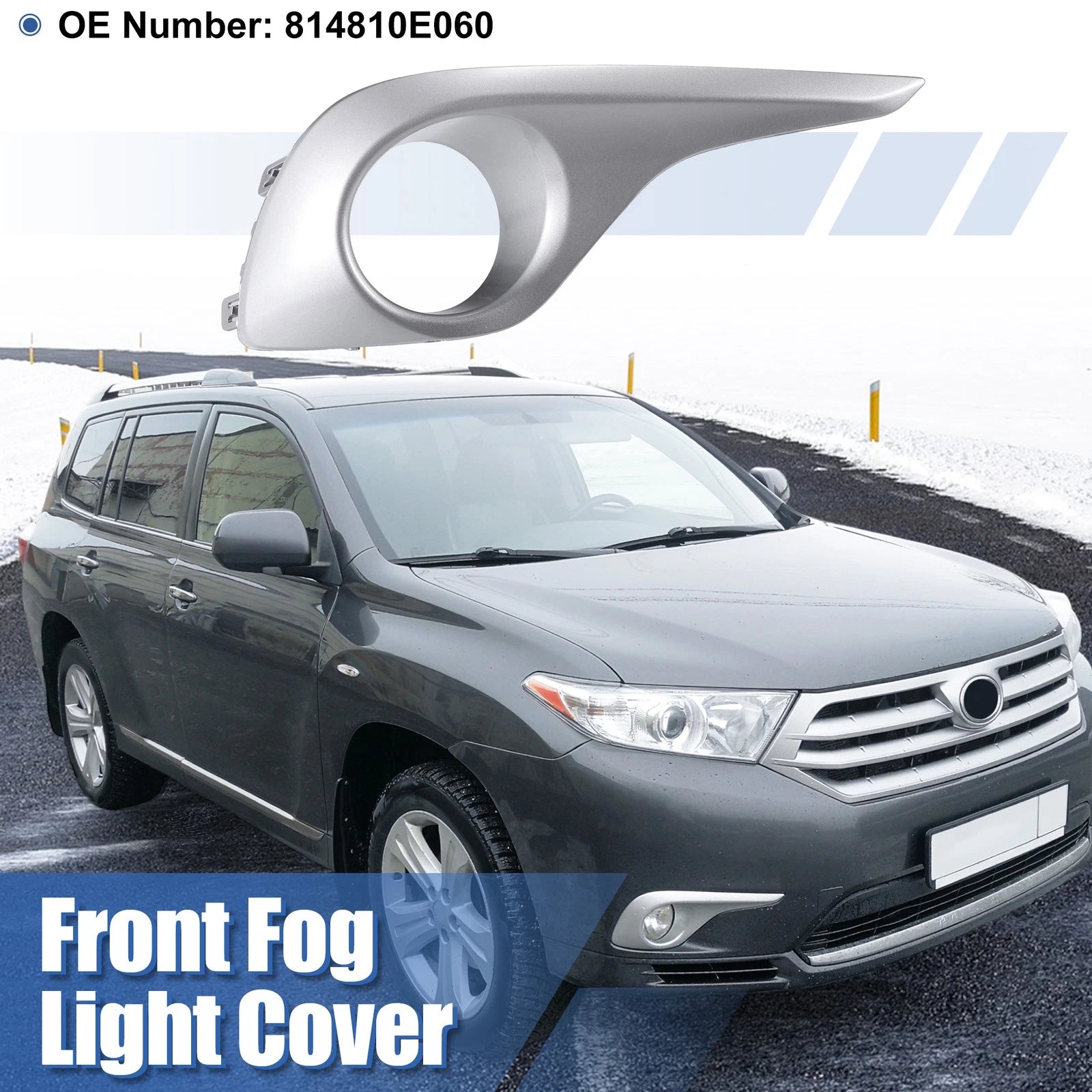 Fog Light Grille Cover Replacement for Toyota Highlander (2013–2013)
