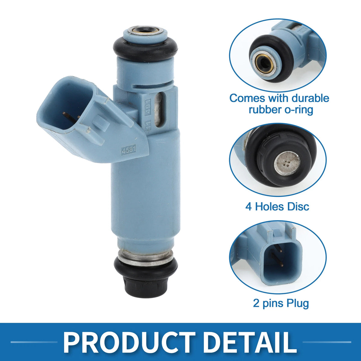 Fuel Injector No. 3W4Z-9F593-AA for Lincoln LS (2003–2004) 3.0L Blue 1 Pc