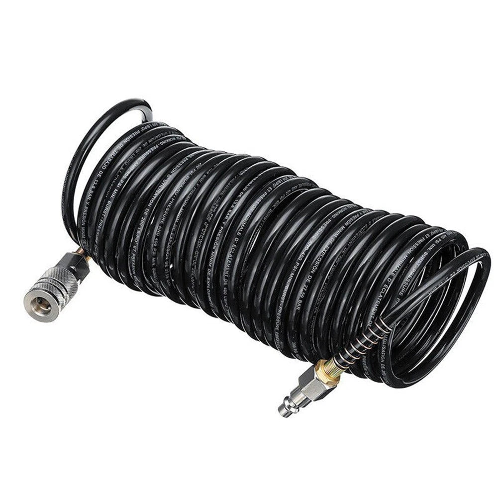25ft Black Air Compressor Hose Line for Various Uses