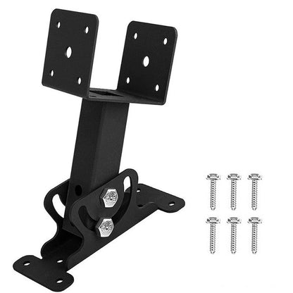 Black Steel Roof Mount Bracket for Terrace Pergola (Adjustable Angle)