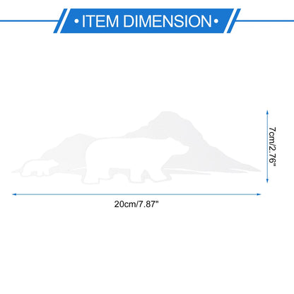 Reflective Bumper Decal for - Silver Tone Mountain Bear
