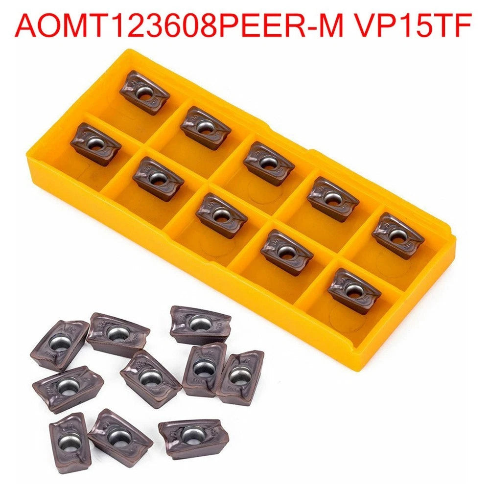 10pcs AOMT123608PEERM Carbide Inserts for Milling Cutter