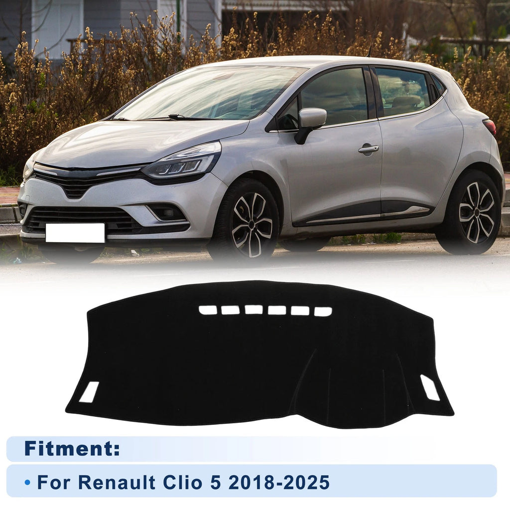 Dash Cover for Renault Clio 5 (2018–2025) Polyester Black