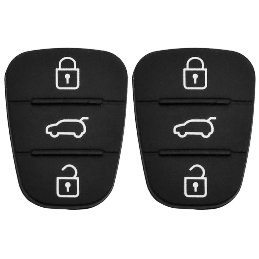 2 Pcs Car Remote Key Fob Case Insert Rubber Pad Replacement for Hyundai (2011–2018)