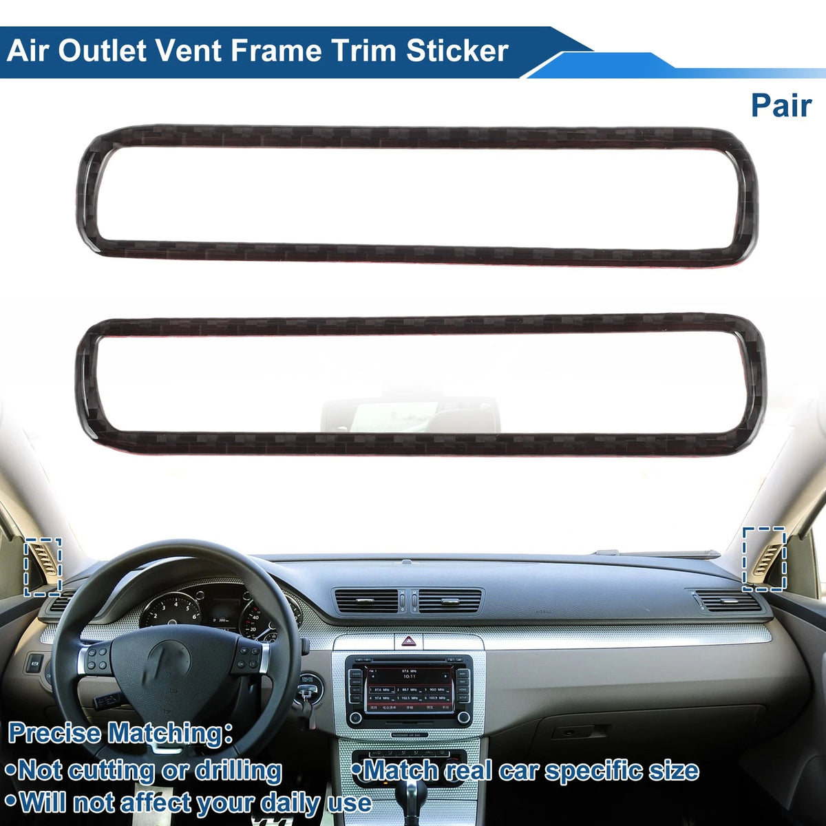 Air Condition Outlet Vent Trim Cover Frame for Volkswagen Passat B6 (2005–2010)