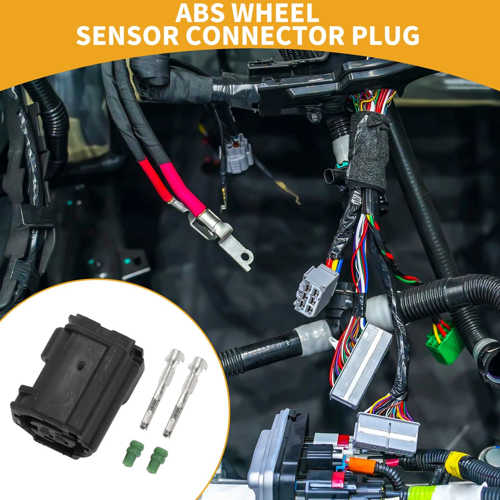 2 Pin ABS Wheel Sensor Connector Plug for Toyota