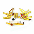 Aluminum Rearsets Footpegs for Yamaha YZF-R6 (2017–2020) Gold T9