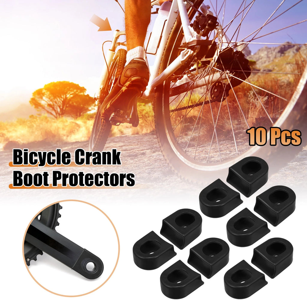Silicone Crank Boot Protector Set for Bicycle Cycling Crank Arm Cover (10 Pc)