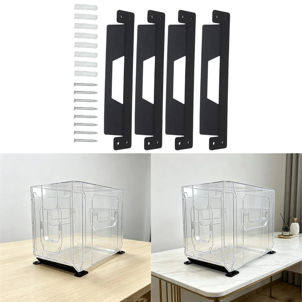 For StackTech Compatible Wall Mount Brackets Iron Black 2PCS 4PCS for Toolboxes