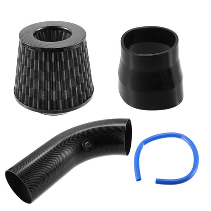 3" Cold Air Turbo Intake Pipe Kit for Universal Vehicles (Carbon Fiber)