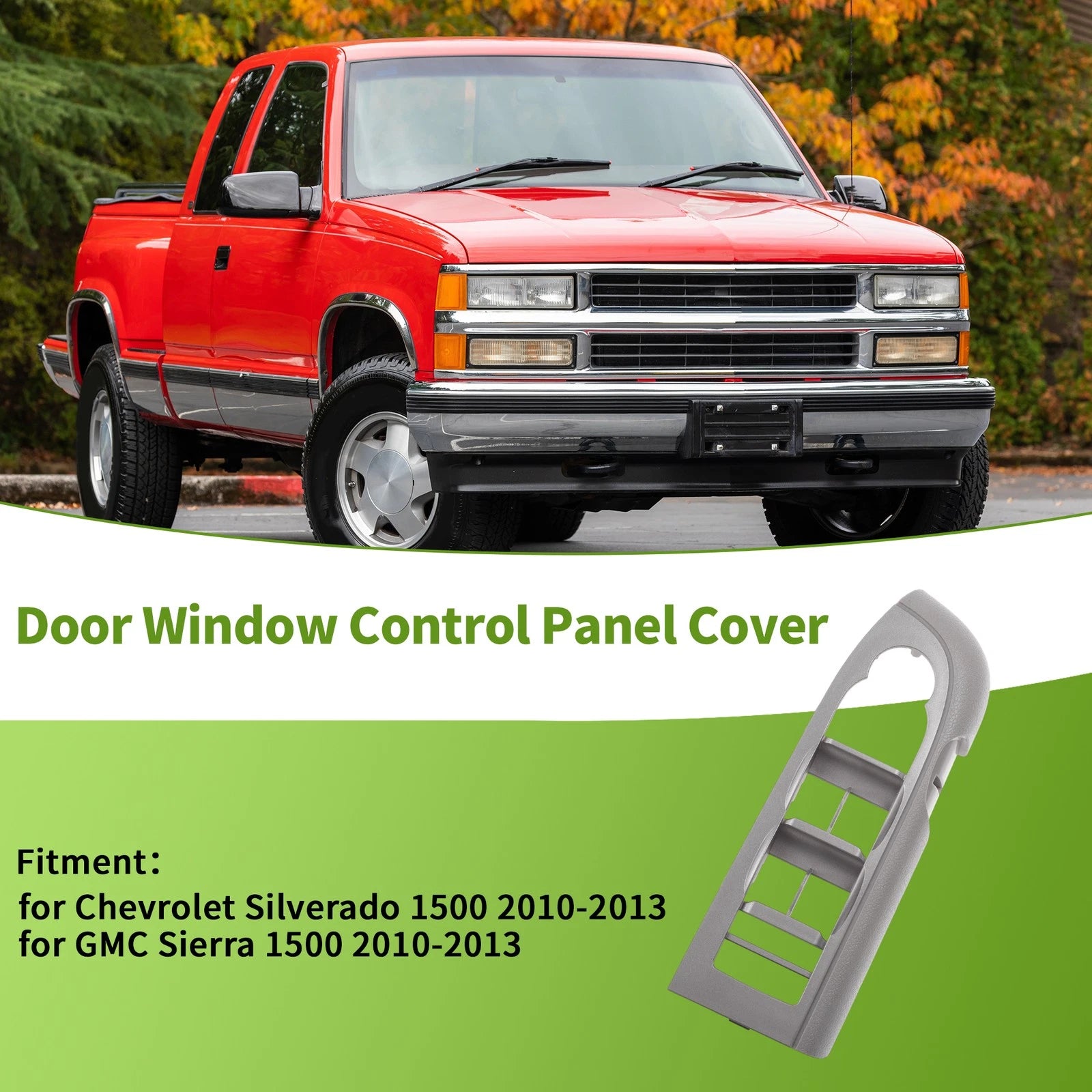 Window Switch Bezel Cover Replacement for Chevrolet Silverado 1500 (2010–2013)