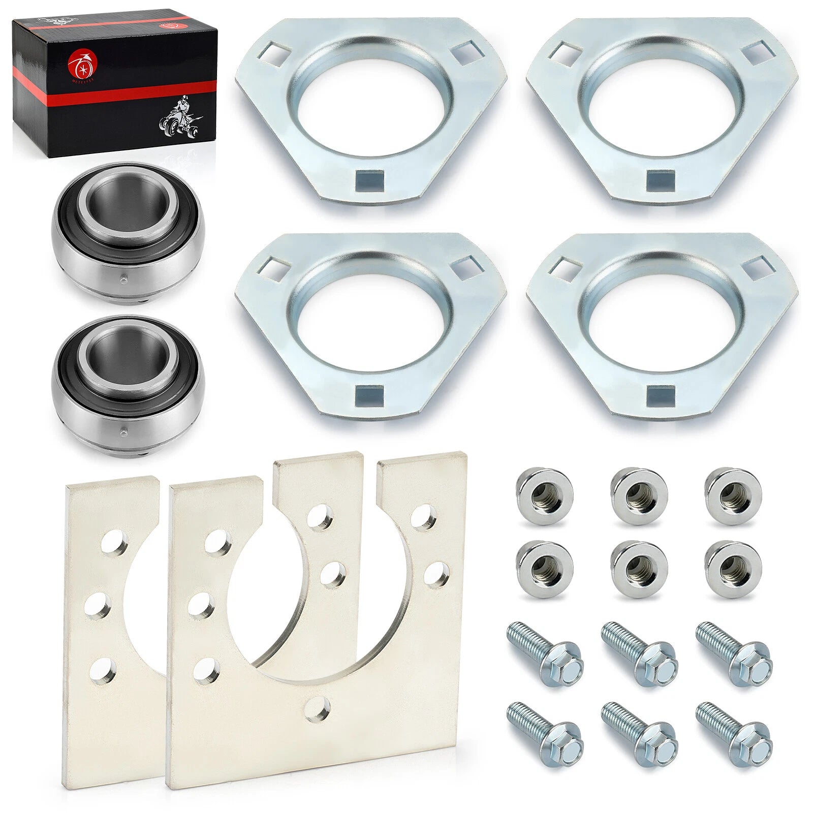 1" Go-Kart Live Axle Bearing Kit (3-Hole) for Go Kart Mini Bike