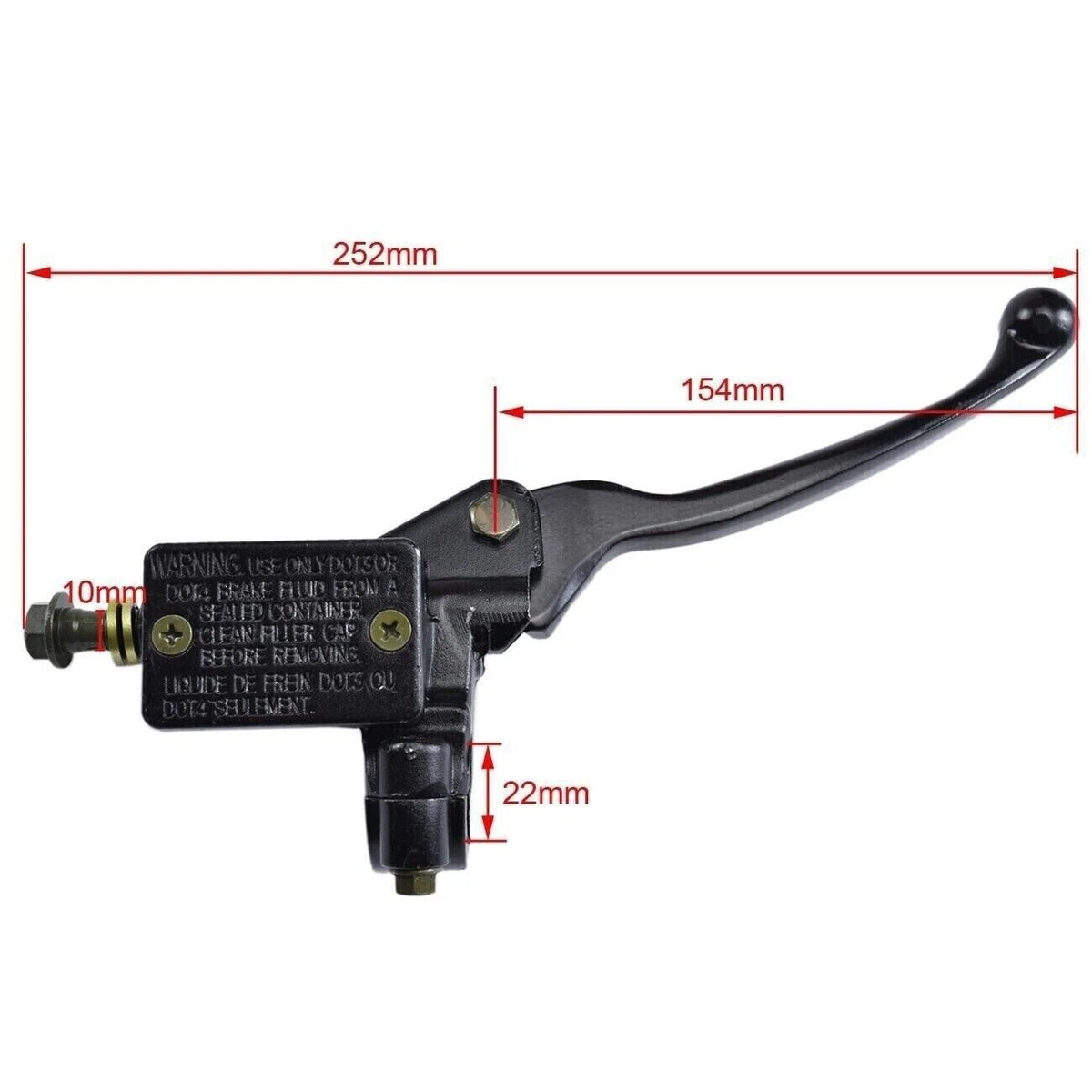 10MM Front Hydraulic Brake Master Cylinder for Dirt Bike/ATV/Quad (R/H)