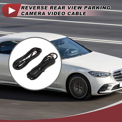 Set of 2 Reverse Rear View Parking Camera Video Cables 1.8m 8Pin Black