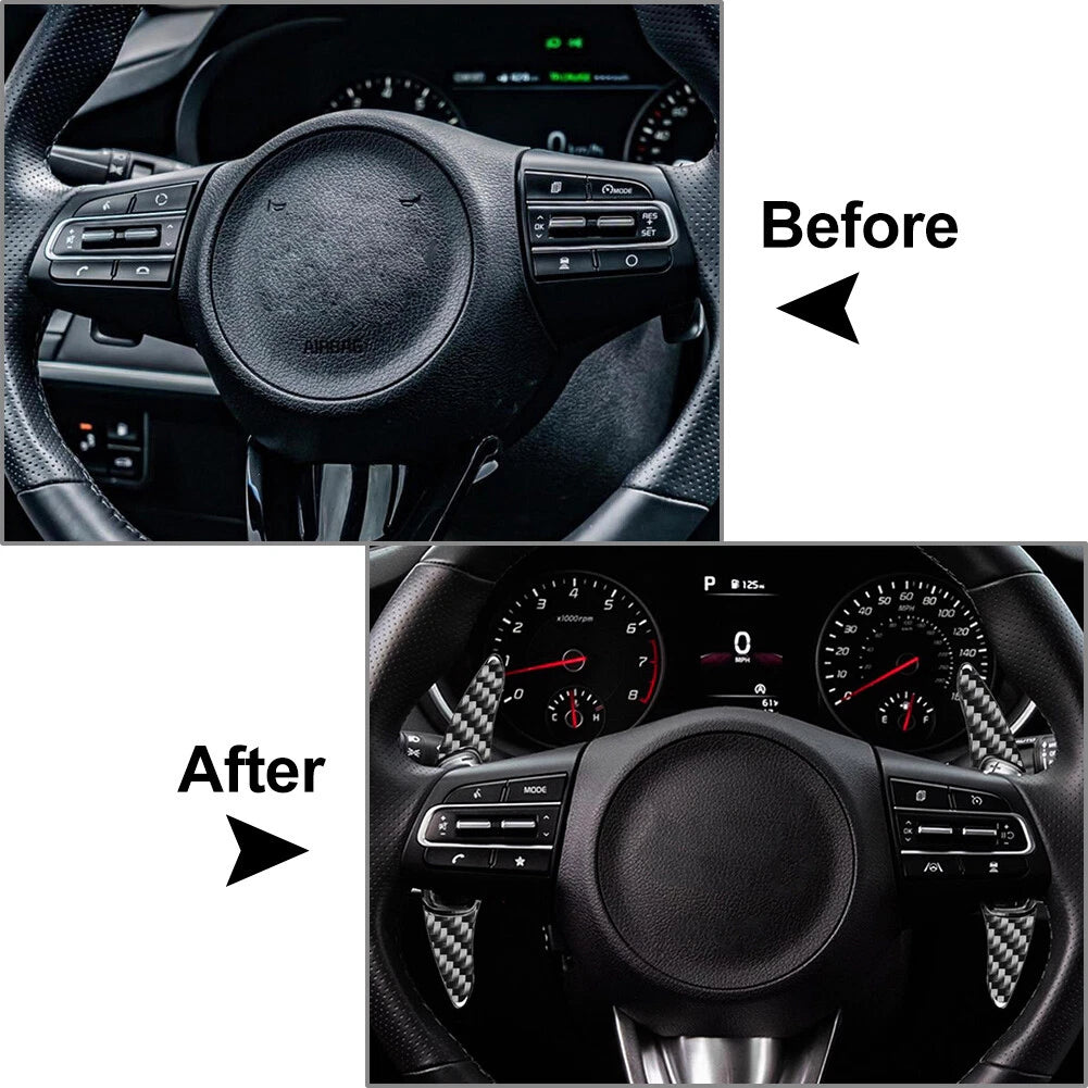 Steering Wheel Shifter Paddle Extension for Kia K3 (2019–2023) Black