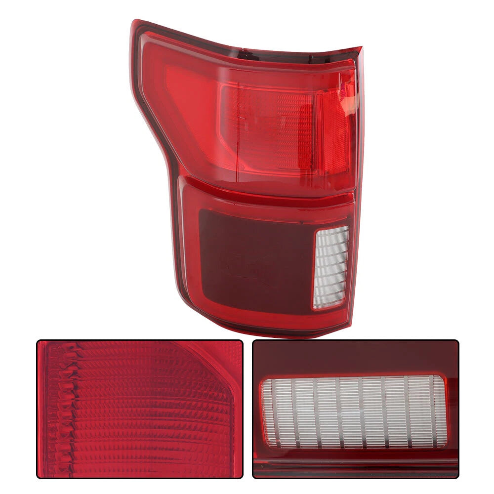 Left Driver Side Tail Light for Ford F150 (2018–2020) LED, Chrome, Blind Spot