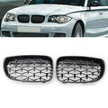 Upper Bumper Mesh Grille for BMW 1 Series (2008–2011) Gloss Black