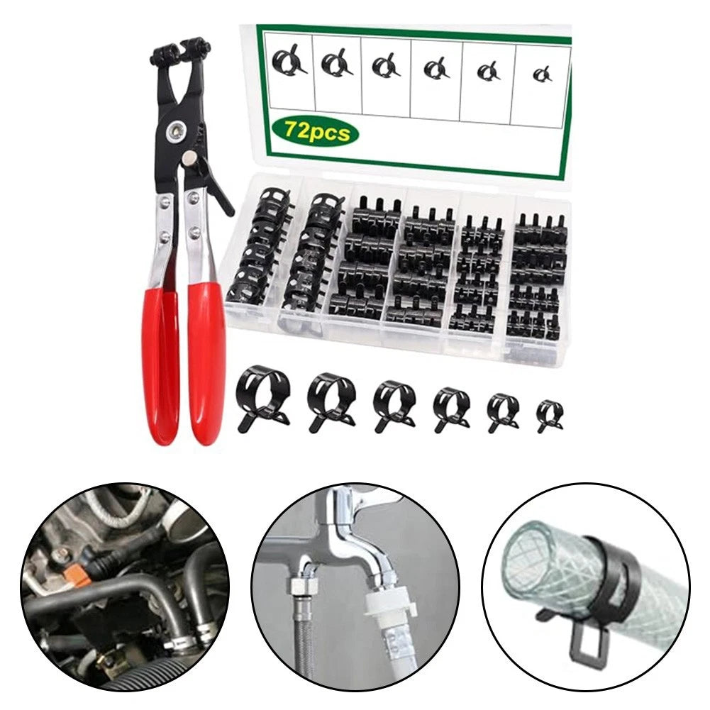 73 Piece Hose Clamp Kit for Various Applications
