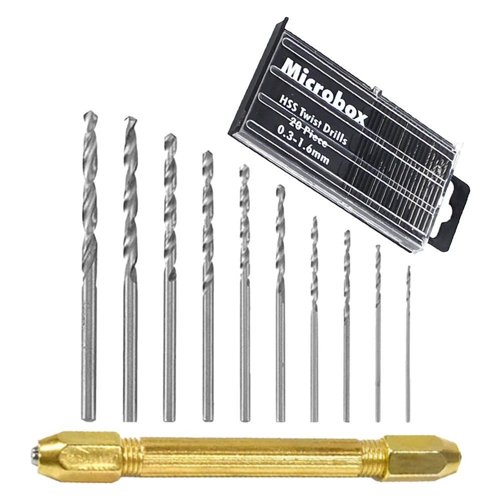 Drill Set for Engraving and Drilling with Highspeed Steel Bits