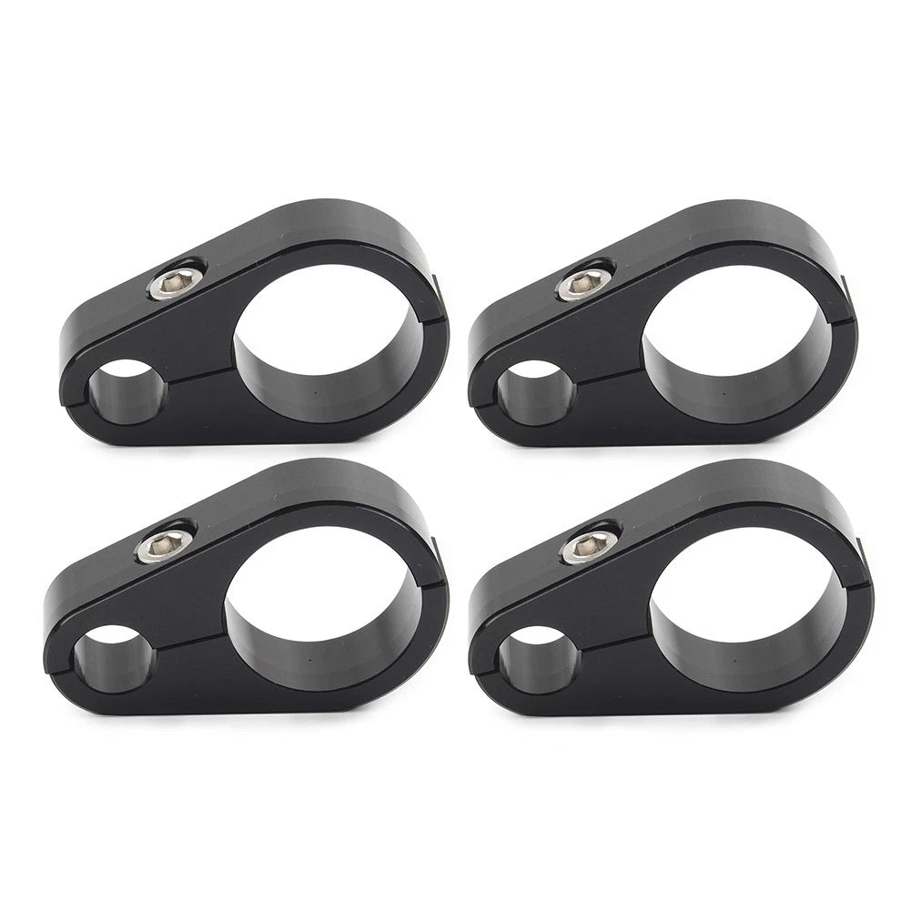 4X Brake Clutch Cable Wire Clamp Clip for Harley 1" Handlebar