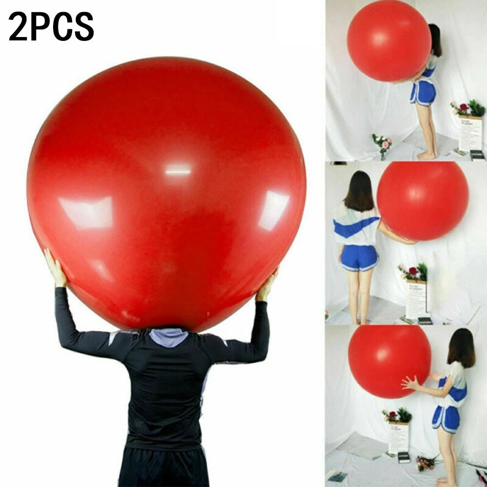 2X Red Round Balloon Toys for Valentine's Day