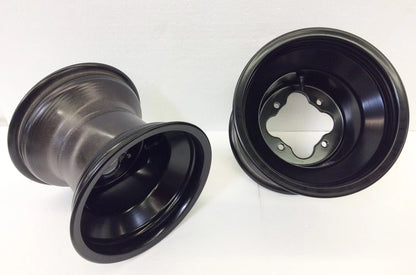 Pair of DWT Black A5 Rolled Lip ATV Rear Wheels for KFX400 KFX450R (2003–2009)