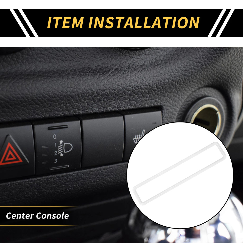 Emergency Light Switch Panel Trim for Jeep Wrangler JK (2011–2017) White