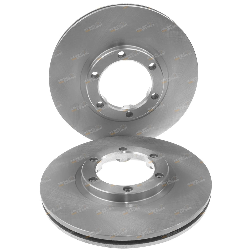 2 Front Disc Rotors + Brake Pad Set for Holden Jackaroo (1988–1992)