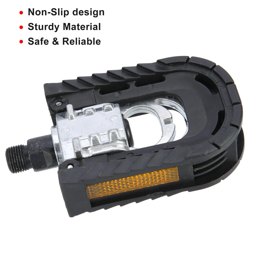 Non Slip Platform Pedals Pair 9/16 Inch Spindle for Bicycle (Universal)