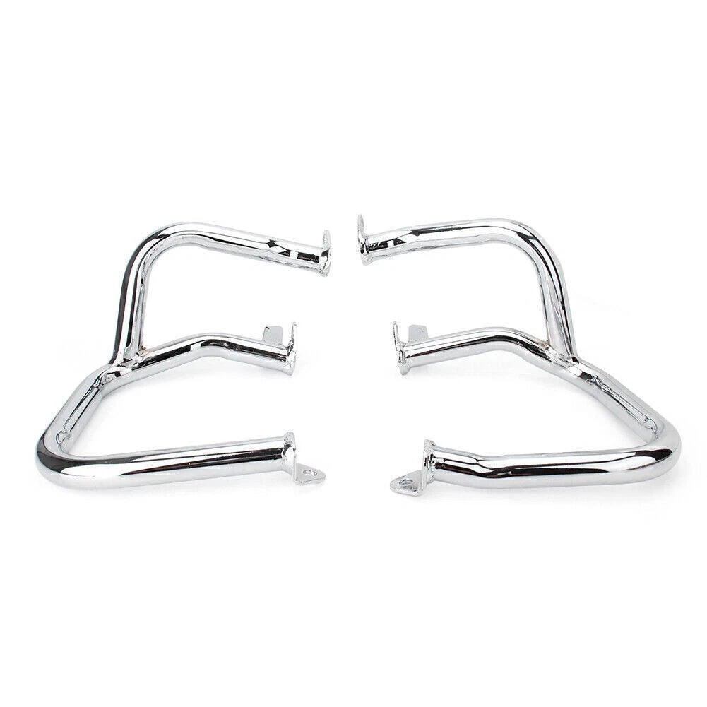 2X Chrome Front Engine Crash Guard Bar for Honda GL1800 (2001–2016)
