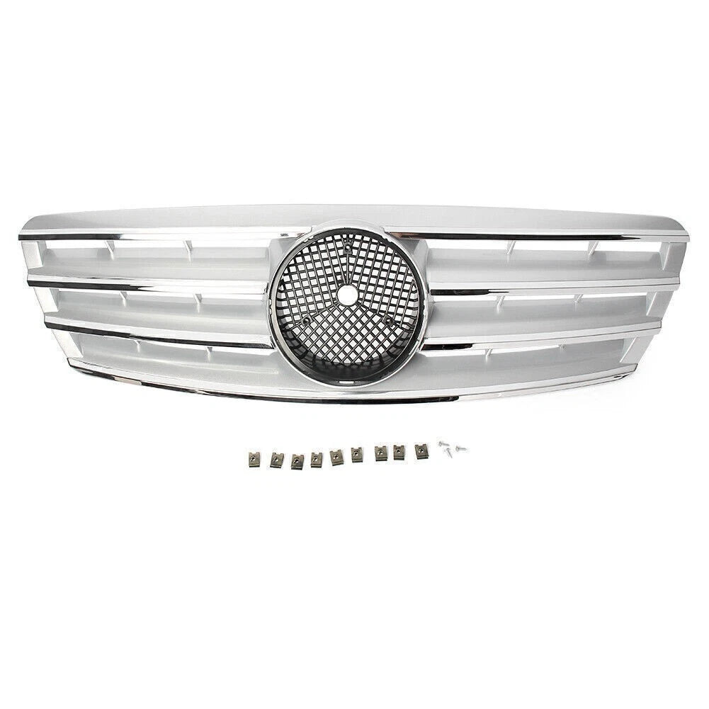 Front Upper Grill Mesh Grille for Mercedes Benz W203 C230 C320 C240 (2001–2007)