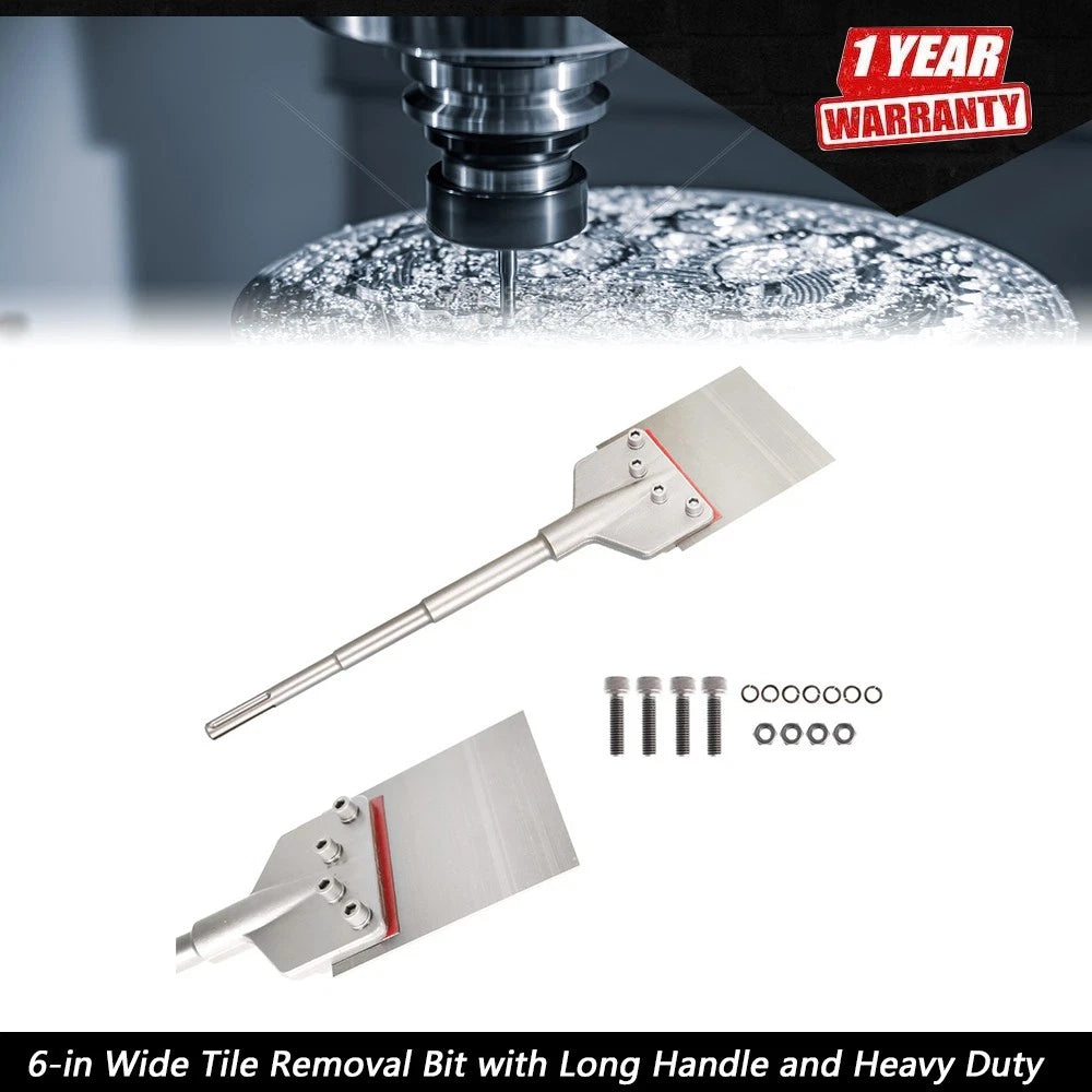 6-in Wide Blade Floor Scraper for Tile Removal