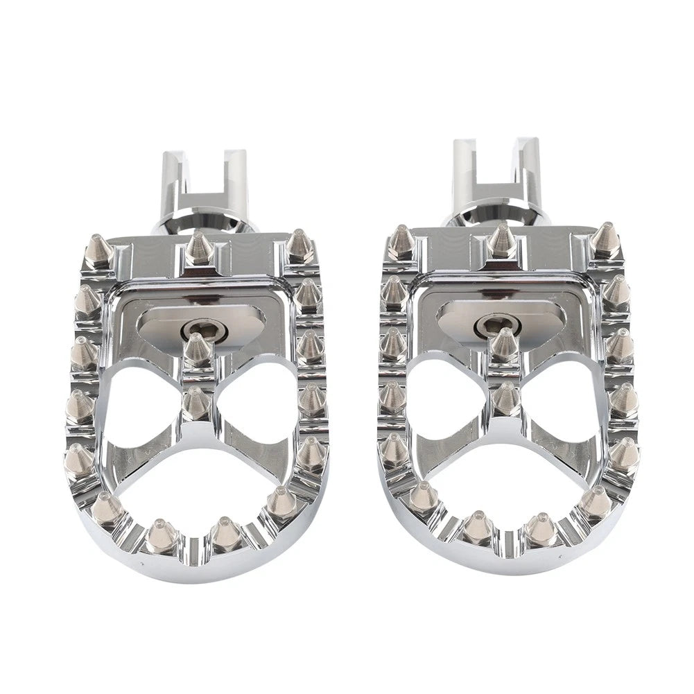 MX Style Chrome Foot Pegs for Harley Softail (2018–2023)