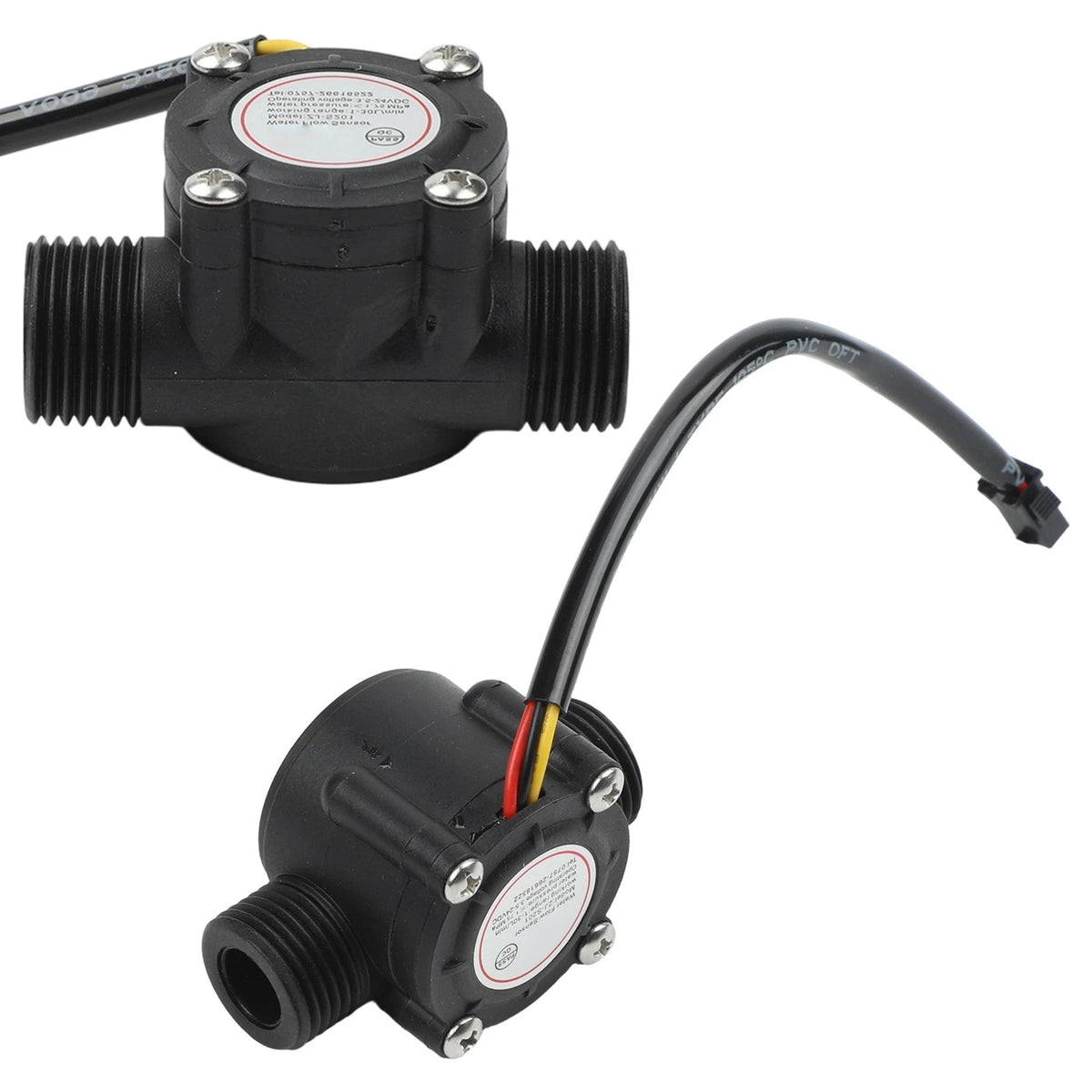 Water Flow Sensor Hall Effect Switch YFS201 518V for Liquid (G12 Thread)