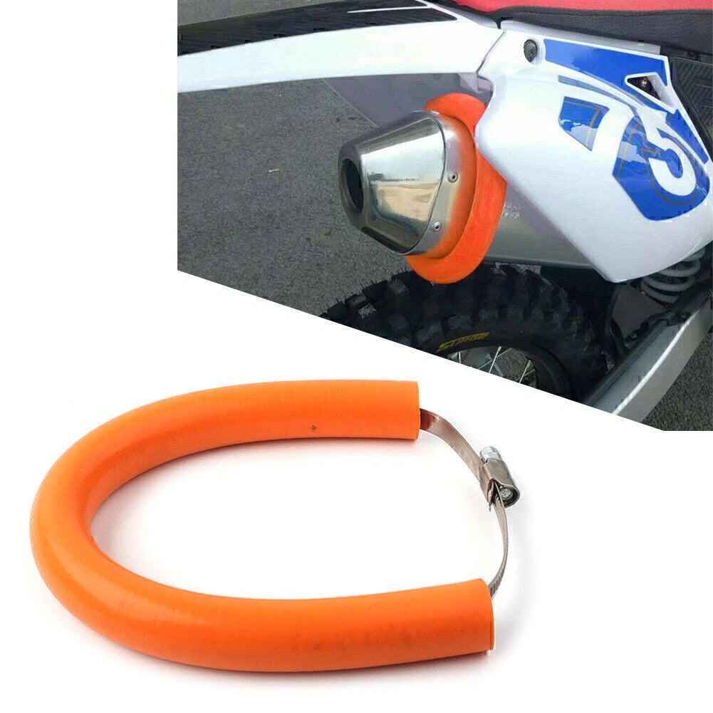 1x Universal Motorcycle Exhaust Pipe Heat Shield Crash Protector Cover Guard