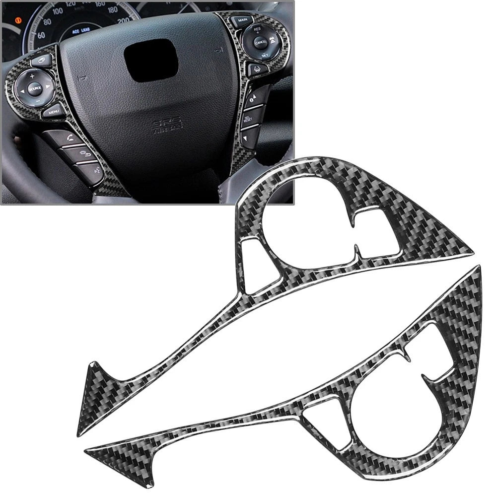 Steering Wheel Button Cover for Honda Accord (2013–2017) Carbon Fiber Black