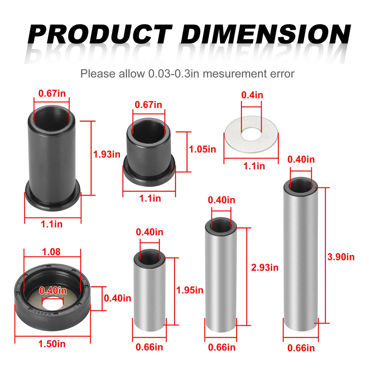 Rear A-Arm Suspension Bushing Kit for Suzuki King Quad 450 LTA450X (2007–2010)