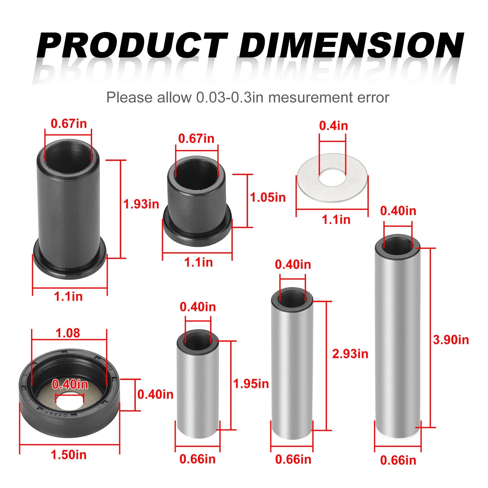 Rear A-Arm Suspension Bushing Kit for Suzuki King Quad 450 LTA450X (2007–2010)