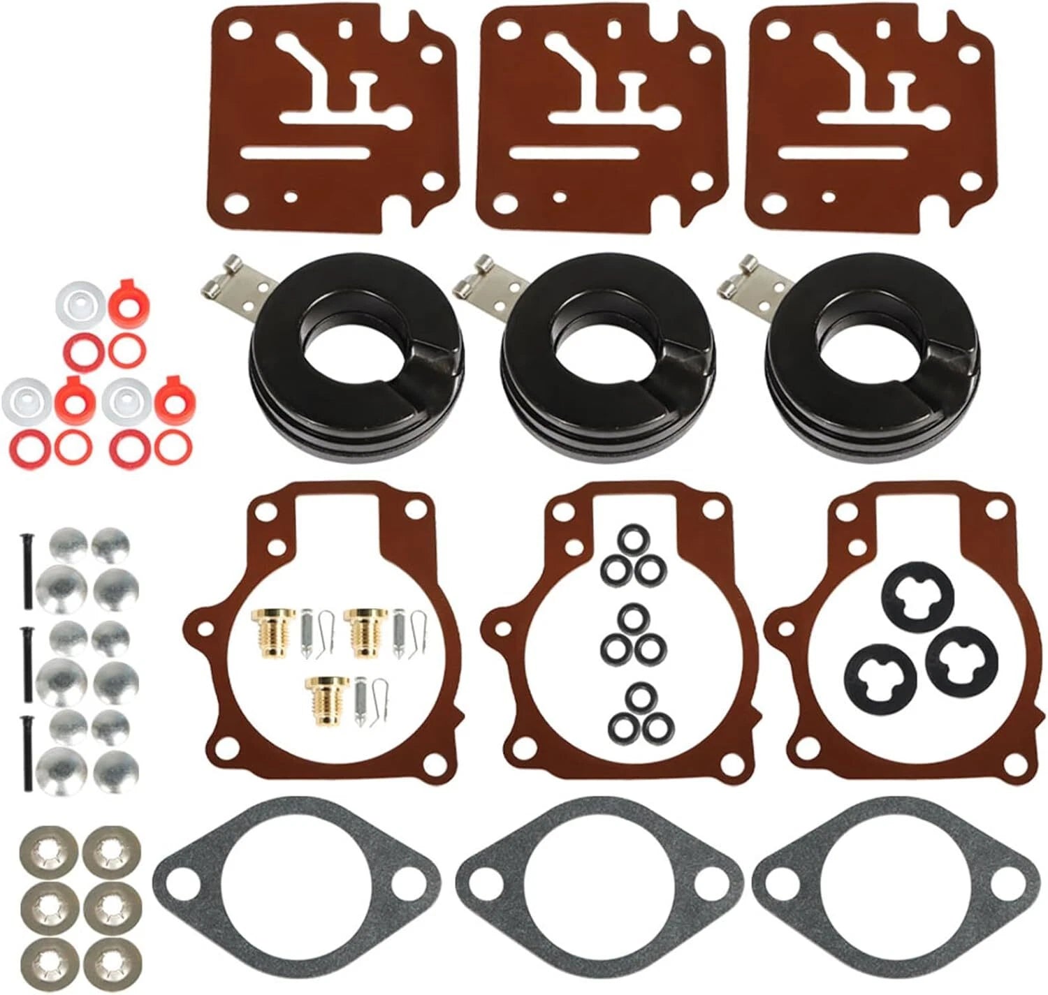 3X Carburetor Rebuild Kit for BRP OMC Johnson Evinrude (396701, 398729, 392061)