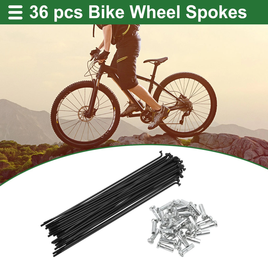 Bicycle Spoke Nipple Set 14G 155mm Length for Universal Replacement (Any)