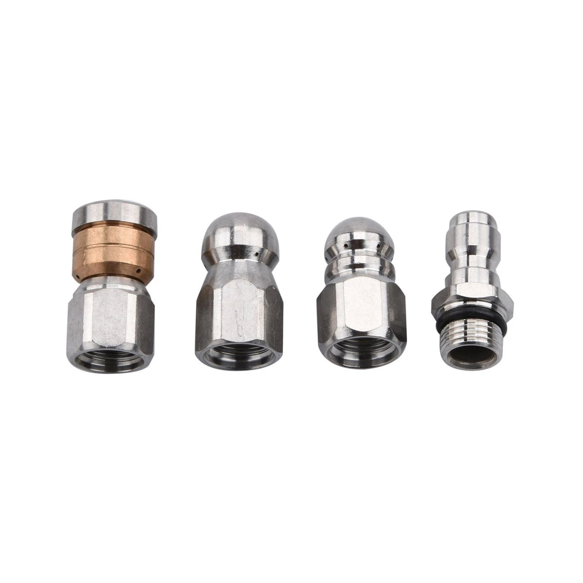 Sewer Jetter Nozzle with 1/4 Inch Connector for Universal Use