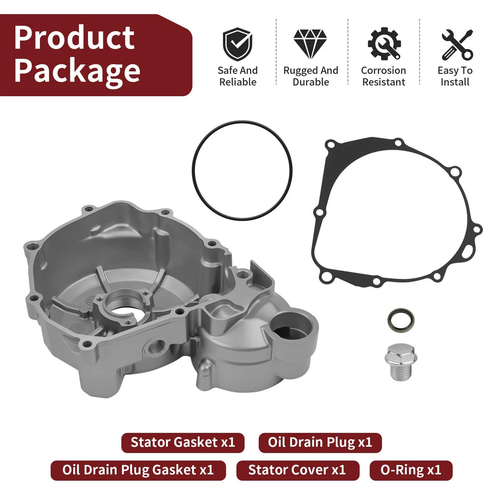 Left Side Engine Stator Magneto Cover Case for Suzuki DRZ400 (2000–2023) #11351-29F60