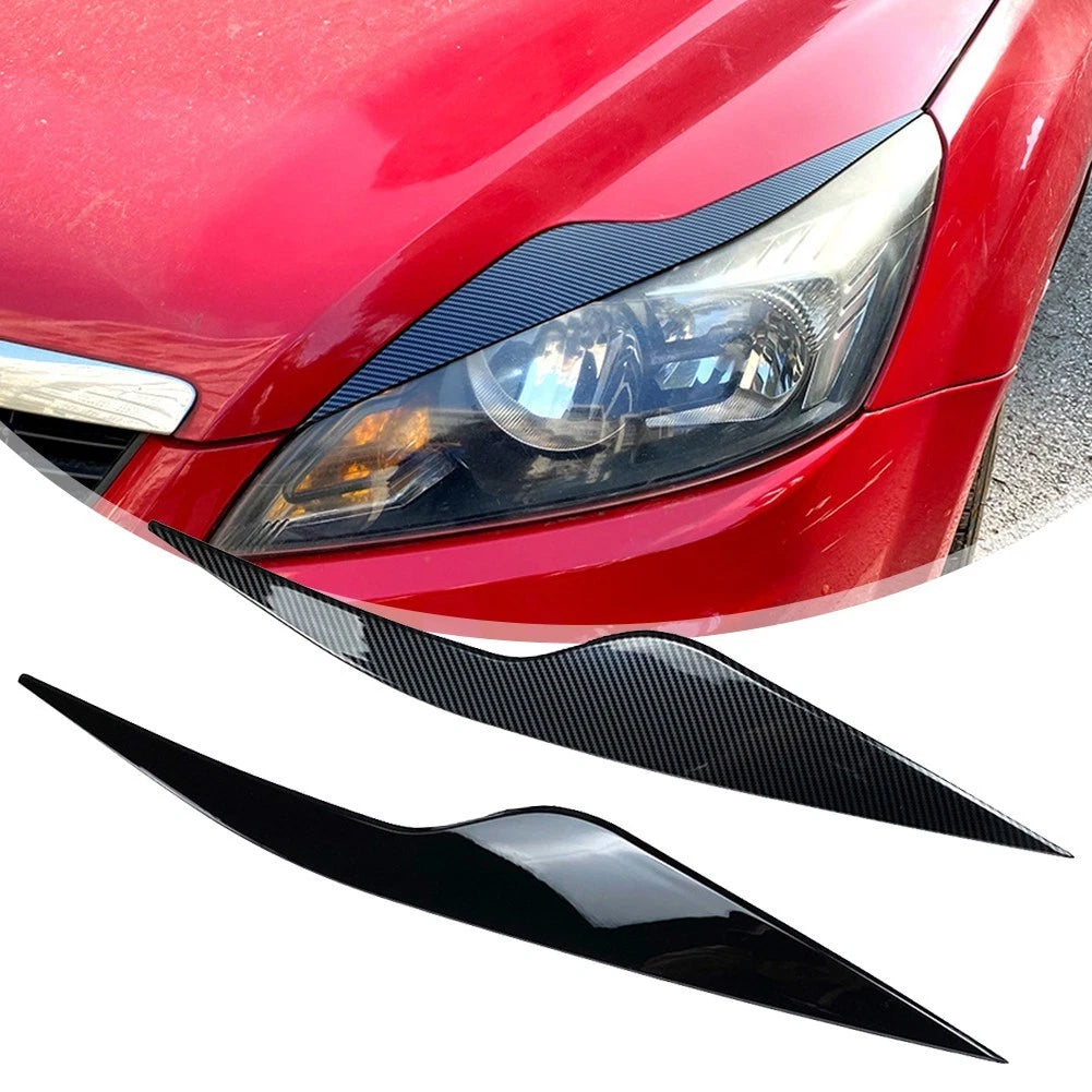 Eyelids Headlight Eyebrows Trim in Carbon Fiber for Ford Focus MK2 (2005–2011)