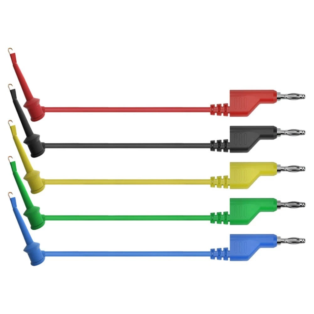 5Pcs Multimeter Leads 1m Wire Copper Nickel Plated Welding Connection