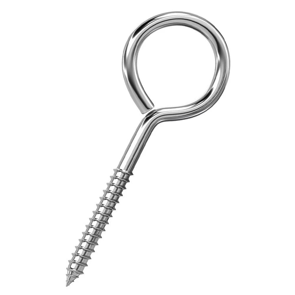 10pcs Stainless Steel Eye Bolts for Rope Cable Attachment