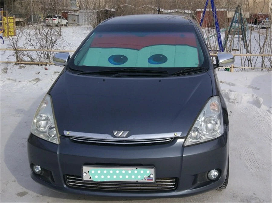 Black Eyes Car Windscreen Sun Shade Cover for All Vehicles (2010–2023)