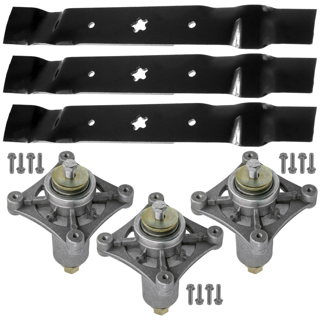 Deck Spindles Blades Rebuild Kit for Husqvarna GTH2554 GTH2754 (54")