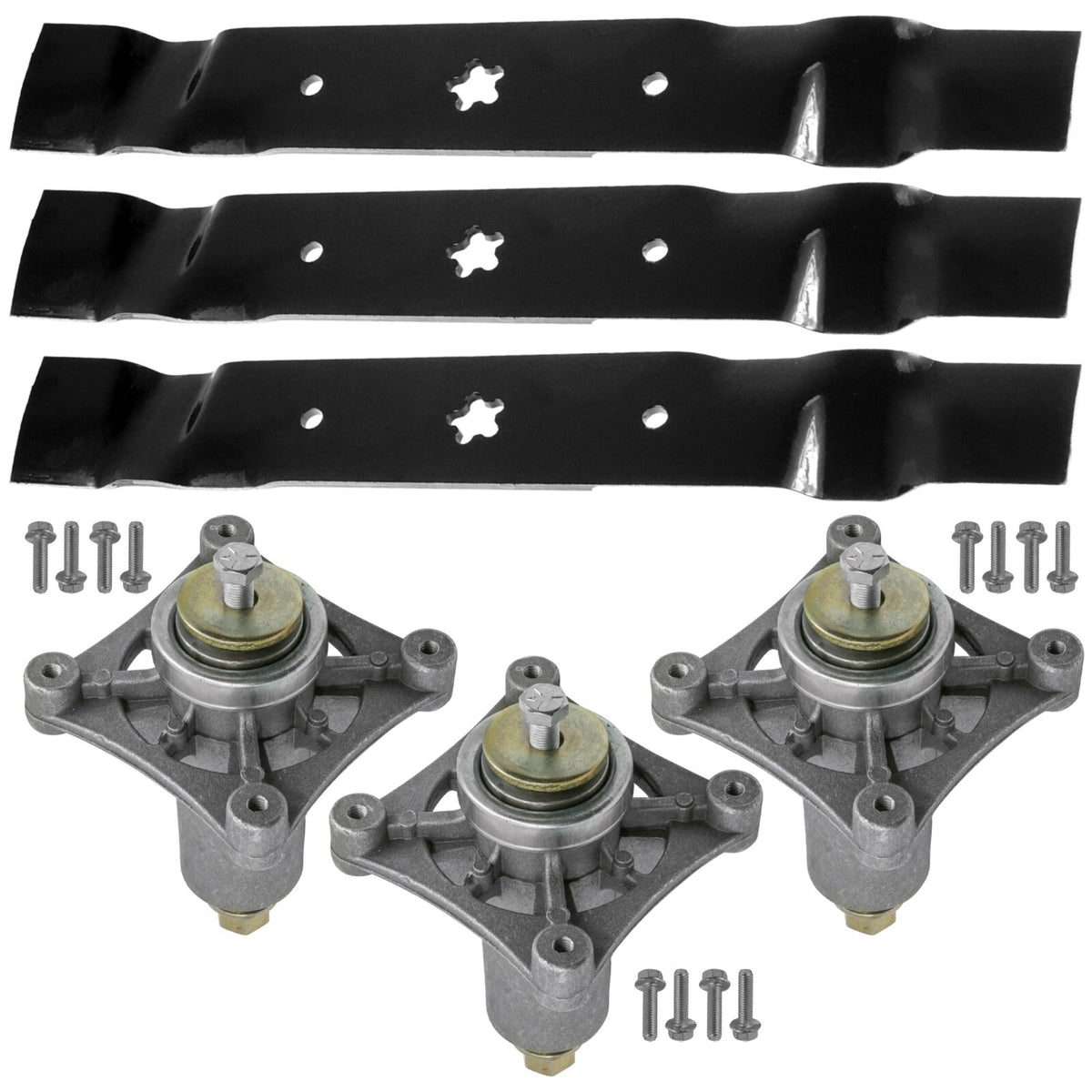 Deck Spindles Blades Rebuild Kit for Husqvarna GTH2554 GTH2754 (54")